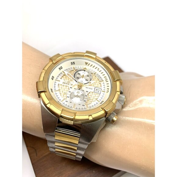 Invicta Men's Watch 28120 Aviator Chronograph Quartz Two Tone Stainless Steel - Picture 6 of 15